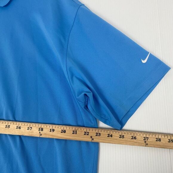 Nike Golf Shirt Mens Sz XL Blue Polo Dri Fit Short Sleeve  Lightweight Used - Picture 5 of 15